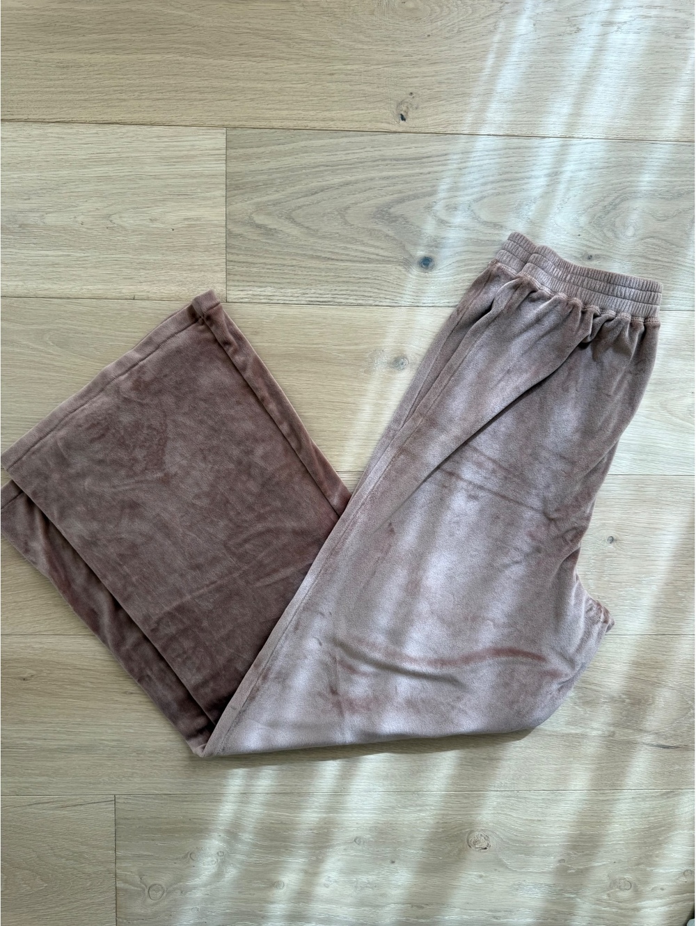 SKIMS Velour Wide Leg Pants Brown Taupe Size Medium